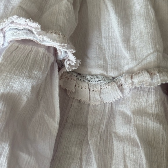 Sunday best Aritzia boho coquette smocked mini ruffle skirt size small - Picture 9 of 16